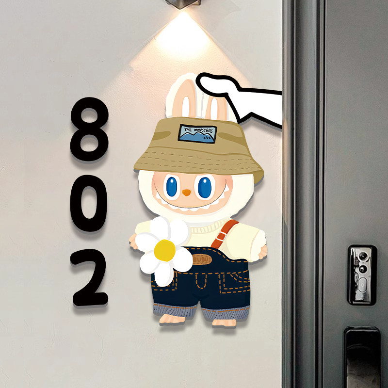 轻奢高级感2025新款磁吸粘贴门牌图片