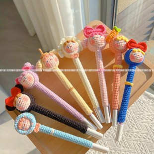 阳阳编织屋diy手工编织迷你团子笔套材料包成品毛线钩针解闷手作