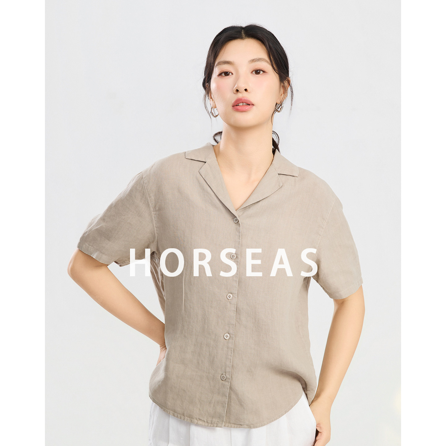 海边的马/HORSEAS古巴领衬衫