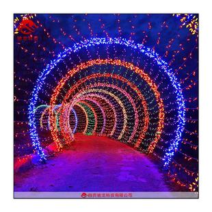 饰彩灯楼盘商场人气暖场夜景美陈圣诞鹿彩灯展定做 圣诞节礼品盒装
