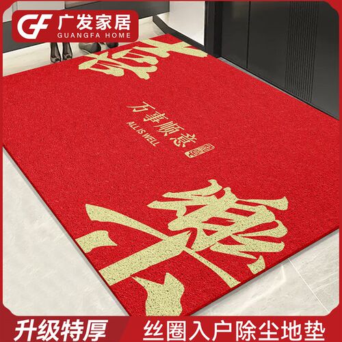 入户门地垫进门家用丝圈可擦洗B地毯玄关门外脚垫防滑可裁剪门垫