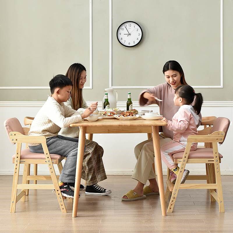 儿童学习椅可调节小学生可v升降实木写字椅子靠背座椅宝宝餐椅