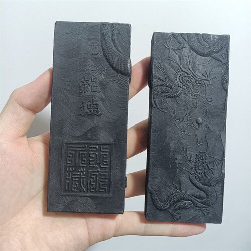 龙德油烟墨2条75元,每条约1z20克胡开文墨厂徽墨墨条文房四宝