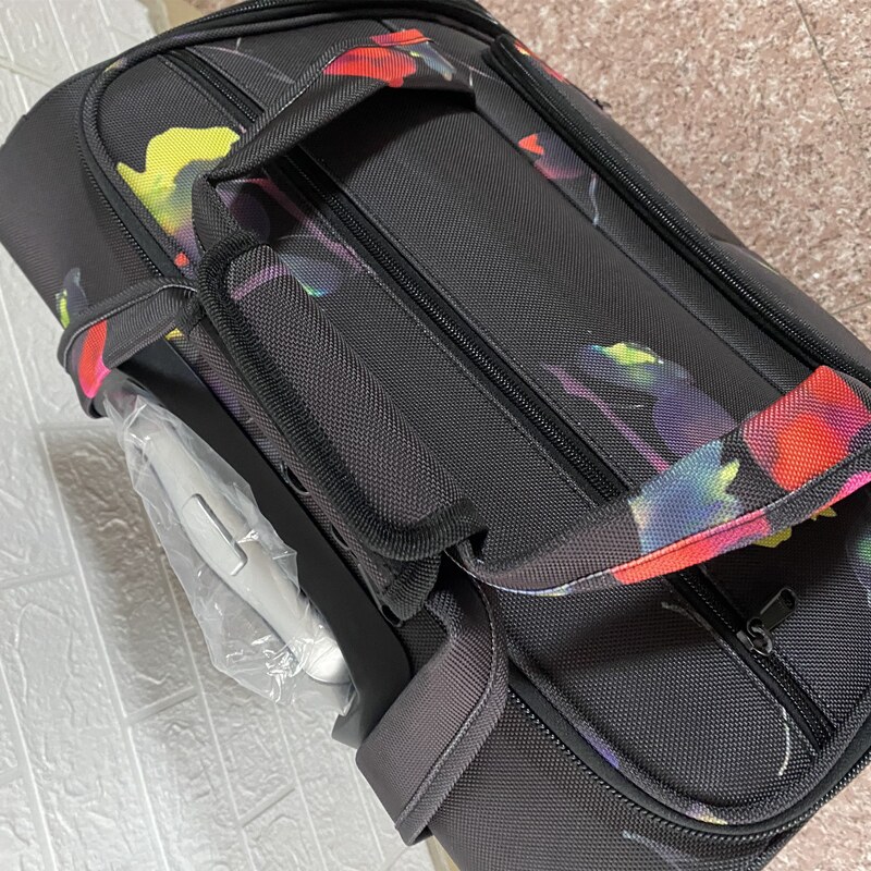 新式手风琴包拉杆箱包手提印花半硬包 防水耐磨U外出静音万向轮