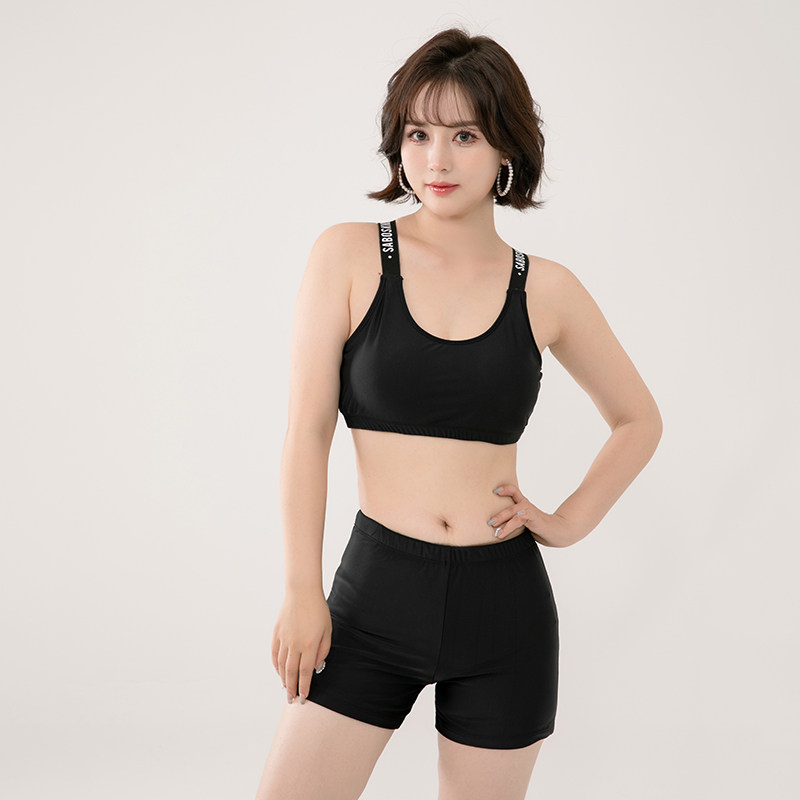 大码泳衣女三件套运动保守学生分B体宽松遮肚显瘦胖妹妹200斤泳装