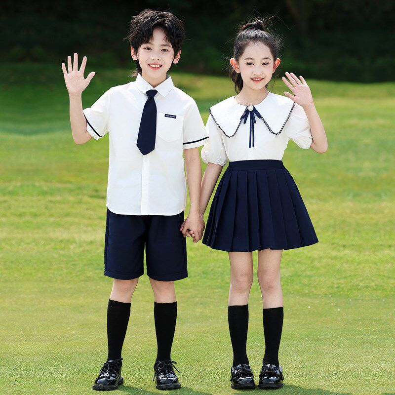英伦风六一大合唱表演服小学生校服套装I夏季新款幼儿园服儿童班