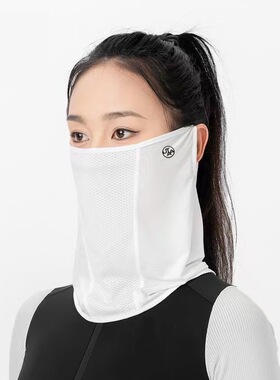 新款高尔夫防晒面罩骑行头巾冰丝围脖男女自行车摩托车头套遮脸