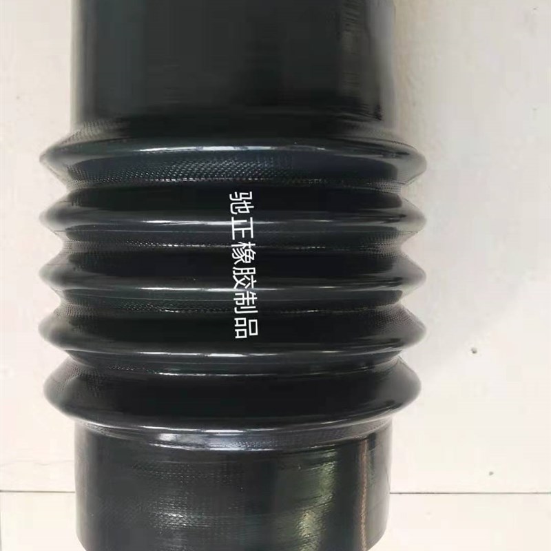 黑色大口径橡胶硅胶波纹软管化工pvc软接头内径J220 250 273排污