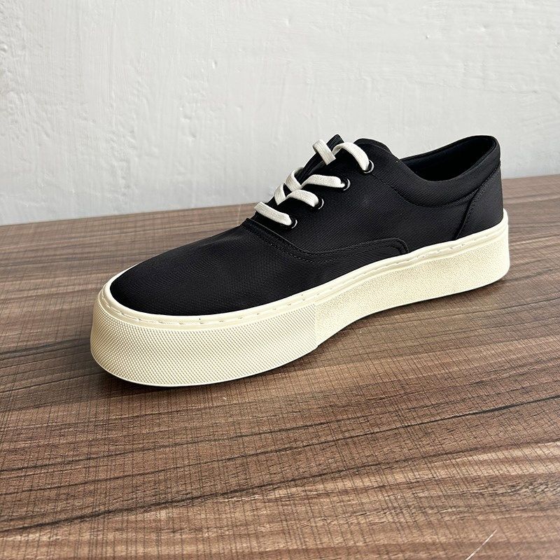 夏季黑色帆布鞋男韩版百搭文艺休闲鞋透气滑板Q鞋厚底低帮布鞋单,流行男鞋,休闲板鞋,淘宝优惠券,粉丝福利购,淘宝优惠卷