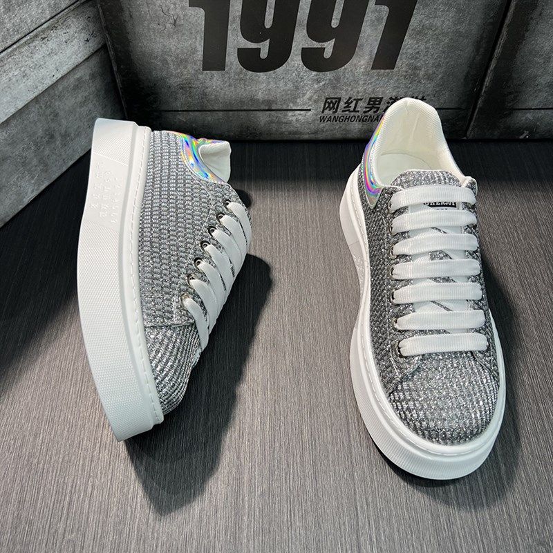 鞋子男2024新款爆款秋款休x闲板鞋男百搭款透气布鞋增高学生运动,流行男鞋,休闲板鞋,淘宝优惠券,粉丝福利购,淘宝优惠卷