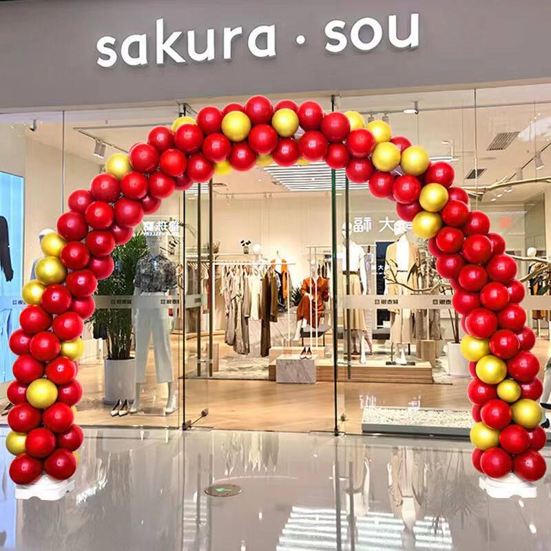 开业装饰a气球拱门商场店铺店面大型场景门口活动结婚婚礼气氛布