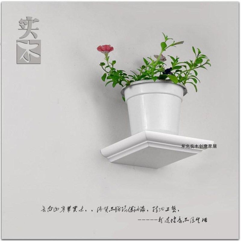 加宽款实木欧式隔板搁板u置物架墙上客厅一字隔板隔板架墙壁架