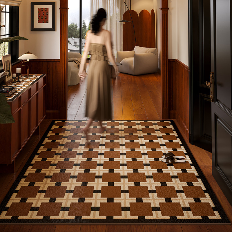 安塞里格高级感客j厅地垫沙发垫玄关入户门口脚垫耐脏免洗皮革地,居家布艺,入户地垫,淘宝优惠券,粉丝福利购,淘宝优惠卷