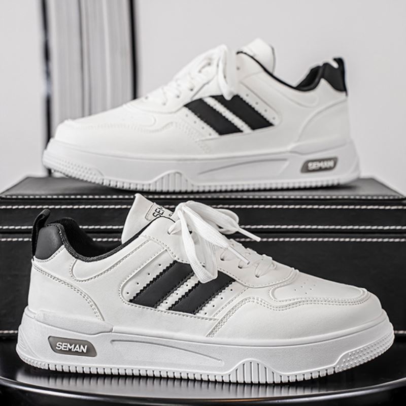 男鞋秋冬新款透气百搭白色休闲板鞋学生厚底运动鞋休闲小白鞋潮鞋