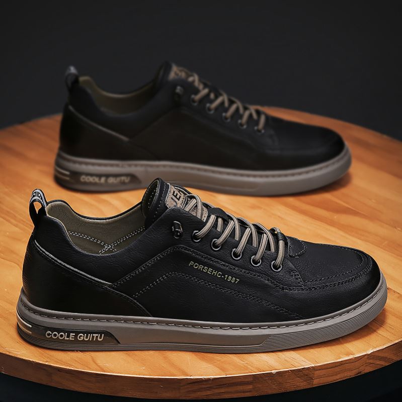 男鞋秋冬季2025新款小白潮鞋运动男士板鞋一脚蹬休闲皮鞋加绒棉鞋