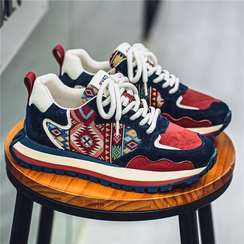 男鞋2025新款秋季布面百搭增高厚底爆款运动休闲ins潮鞋老爹鞋子