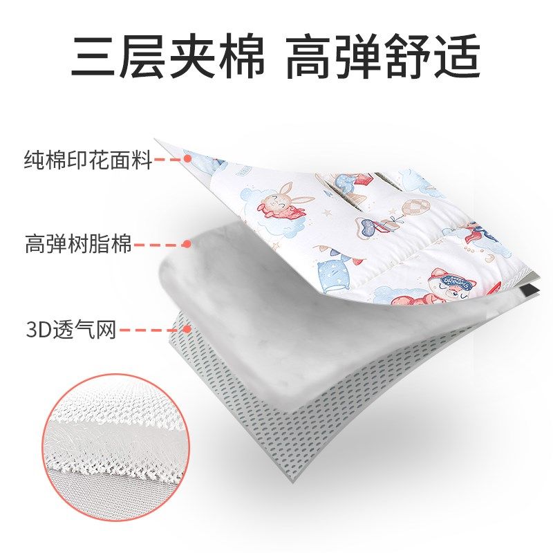 婴儿车垫子秋冬季宝宝推车坐垫躺垫棉垫冬天加厚护脊配件四季通用