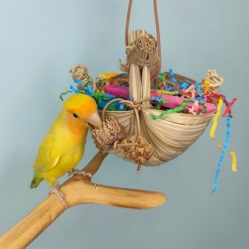 牡丹玄凤虎皮鹦鹉解闷磨嘴棕榈叶拉丝草藤编觅食啃咬玩具鸟笼秋千,宠物/宠物食品及用品,鸟玩具,淘宝优惠券,粉丝福利购,淘宝优惠卷