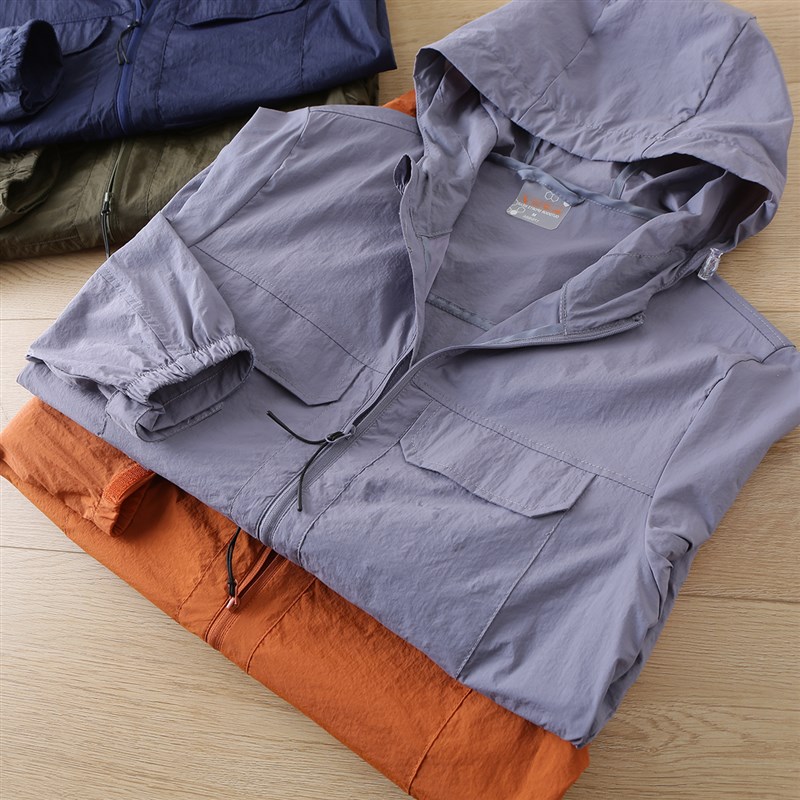 镇店牛货!门店399 夏季男士户外轻工装连帽皮肤防晒衣皮肤衣夹克