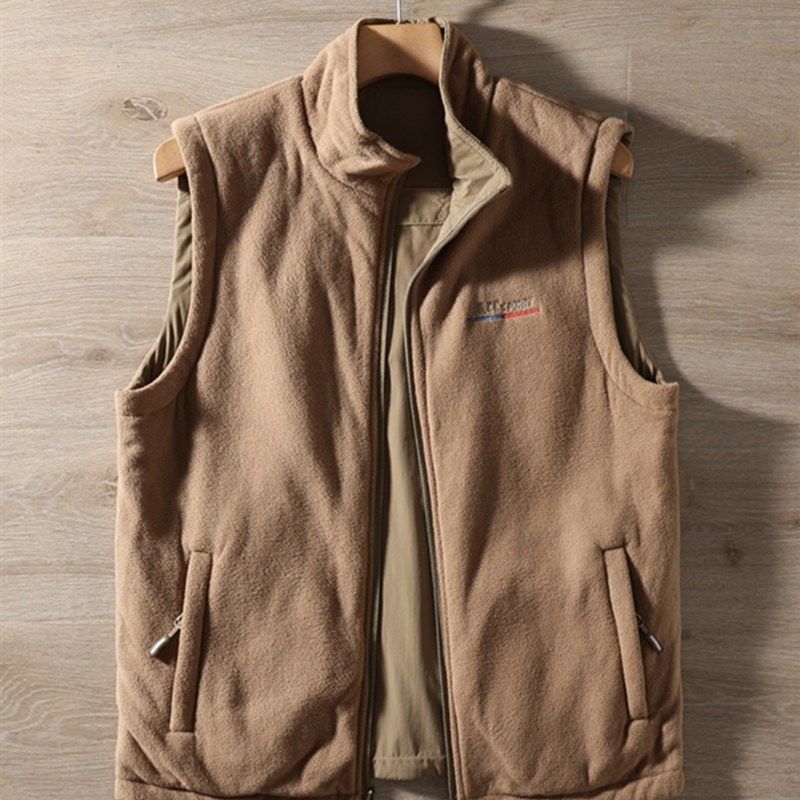 北欧户外牛货!双面可穿!秋冬防风防水男立领保暖摇粒绒马甲背心,男装,常规马甲,淘宝优惠券,粉丝福利购,淘宝优惠卷