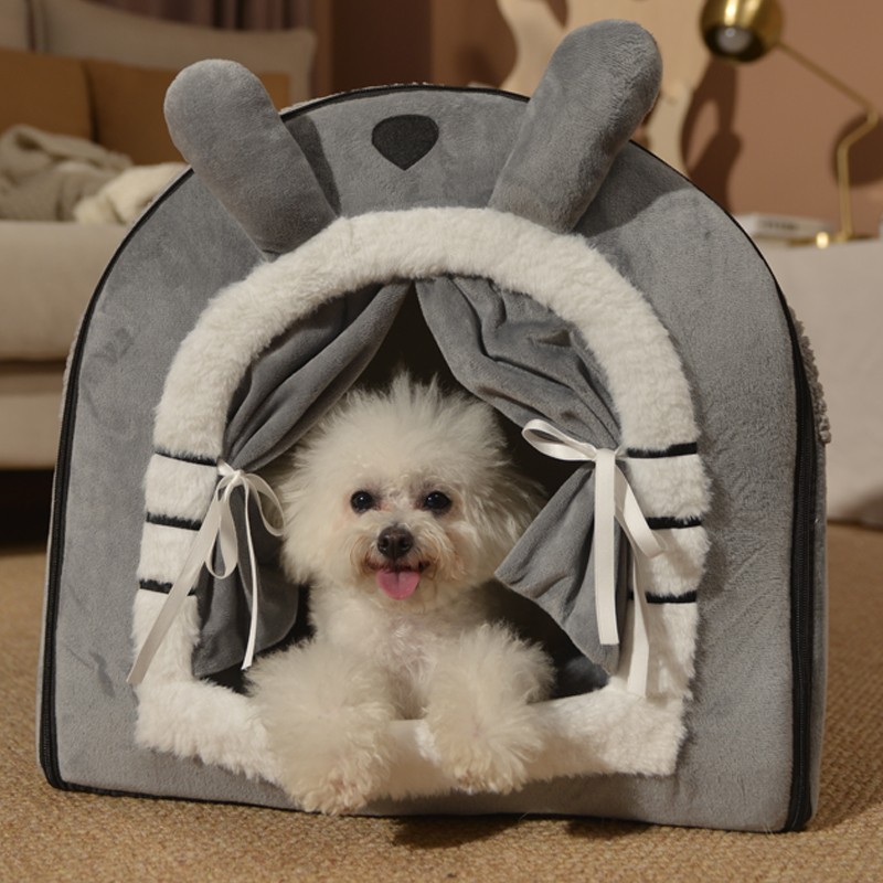 狗窝冬天保暖狗屋房子帐篷四季通用可拆洗小型犬泰迪猫窝宠物用品