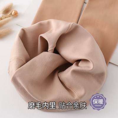 女士春秋单层180克磨毛网纱腰水光袜打底袜裤