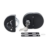 有框玻璃门锁单双推拉门锁移趟门钩锁铝合金不锈钢包边门锁木门锁