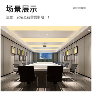 明装平板灯600x600暖白光300X1200水泥木吊石膏顶免开孔办公会议
