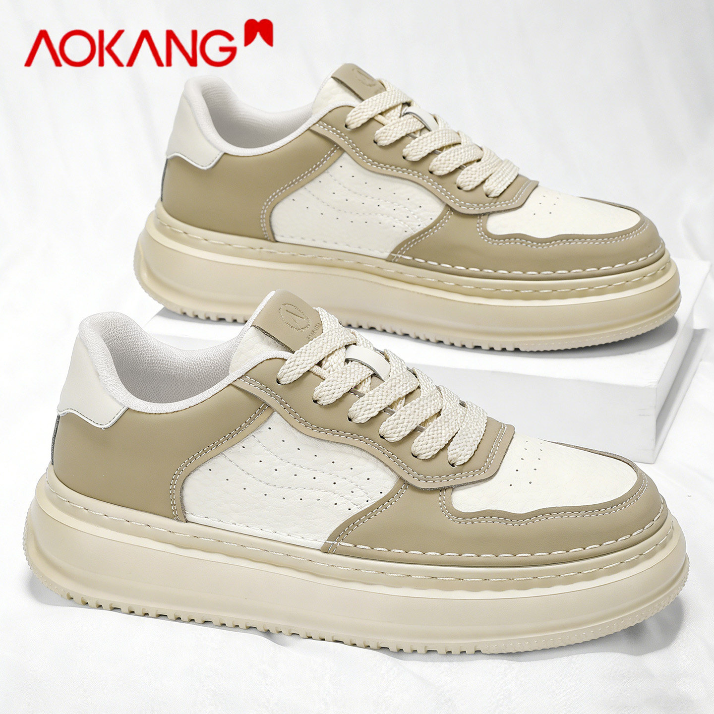 奥康男鞋2026新款春季休闲百搭小白鞋男款轻便软底透气运动板鞋潮,流行男鞋,休闲板鞋,淘宝优惠券,粉丝福利购,淘宝优惠卷