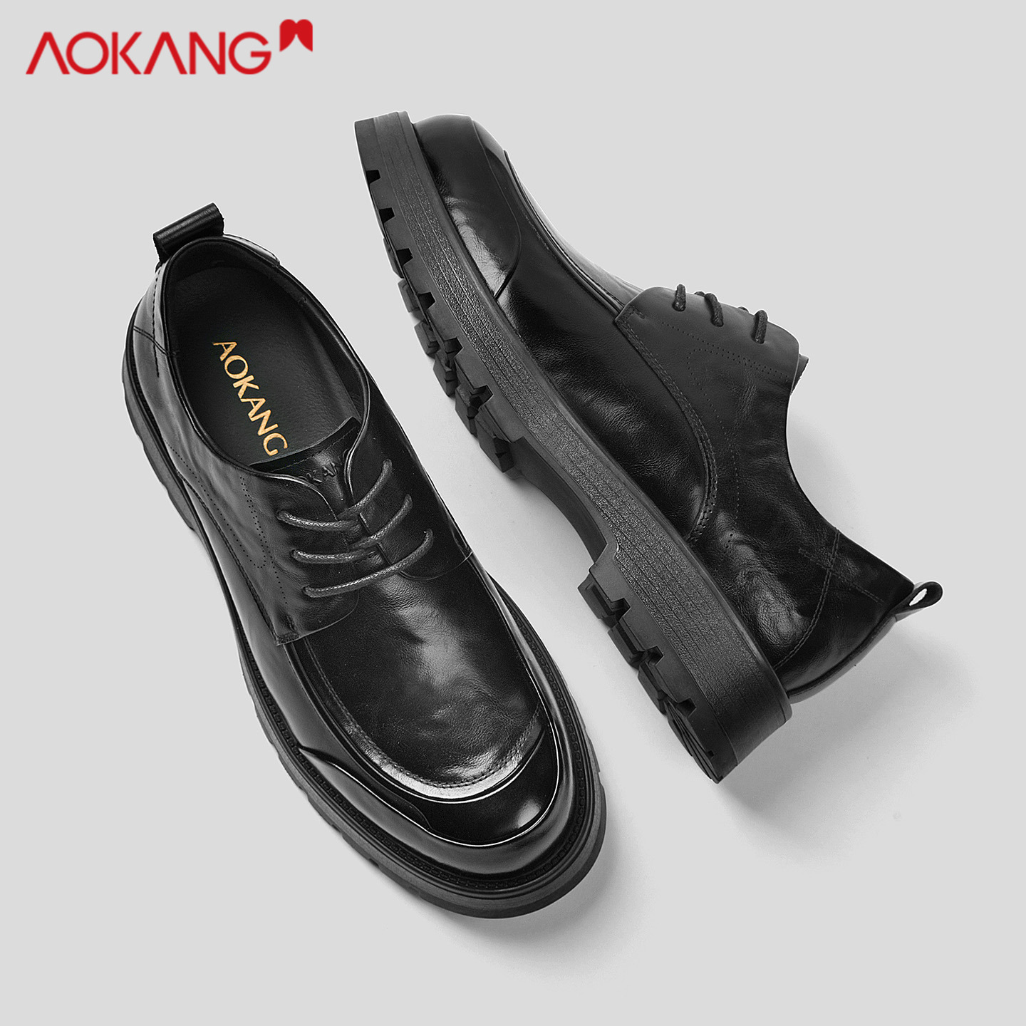 奥康新款男士正装皮鞋高档真皮