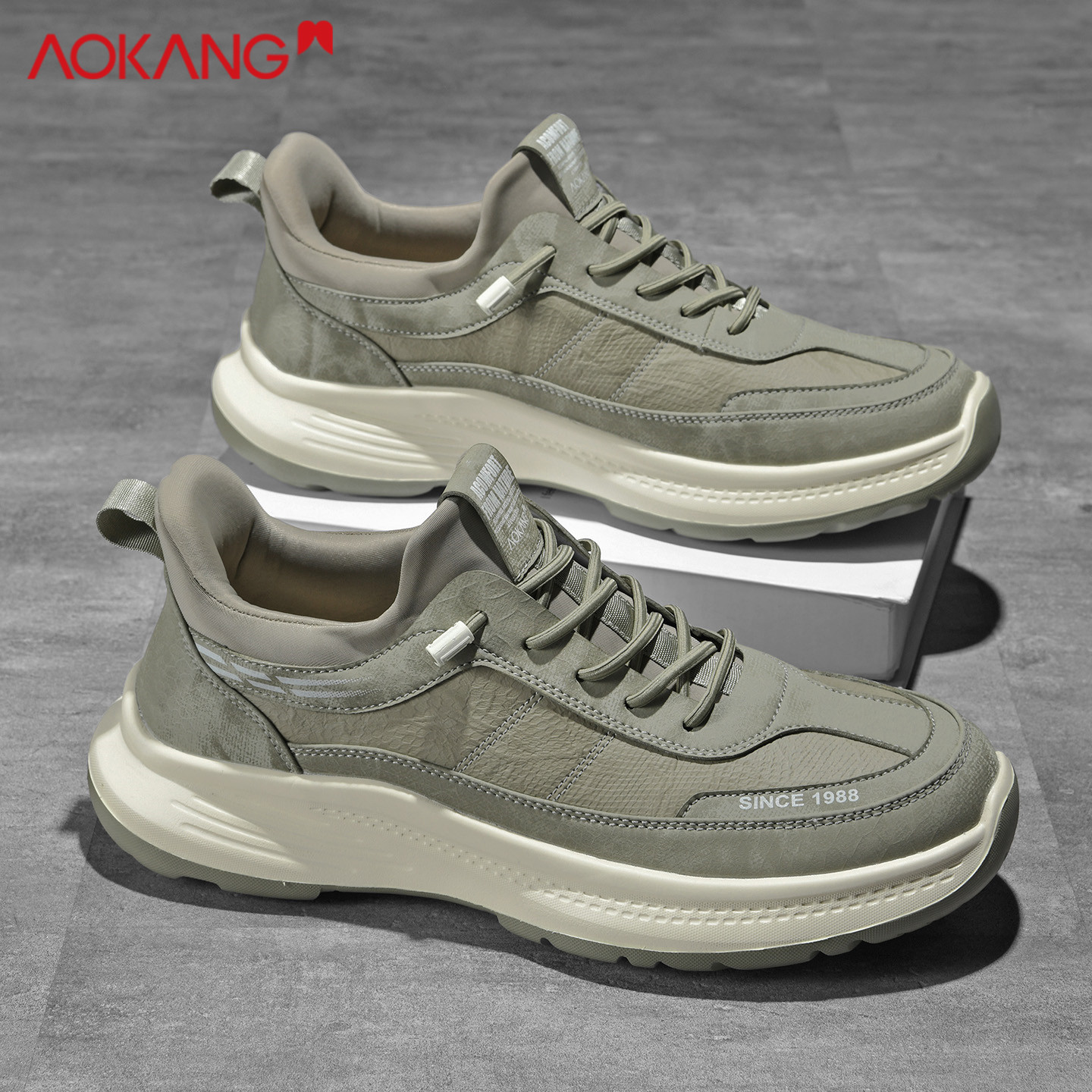 奥康正品闪穿鞋秋季休闲男鞋跑步