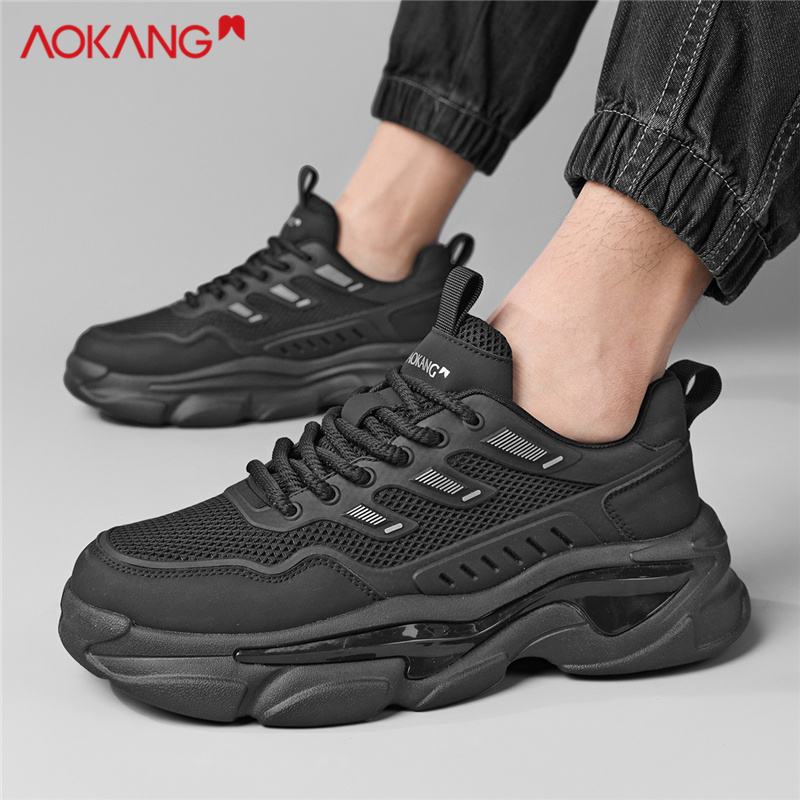 奥康2025新款透气网面老爹鞋