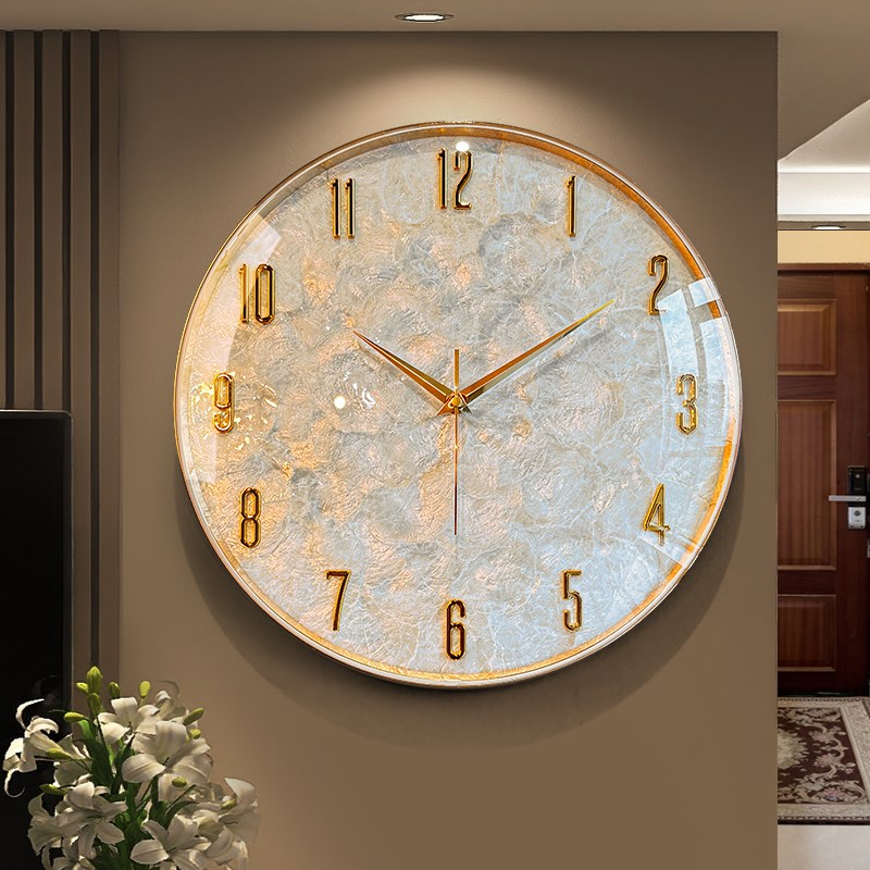 家用钟表客厅挂钟时钟表挂墙2025新款轻奢高级感高端大气现代简约