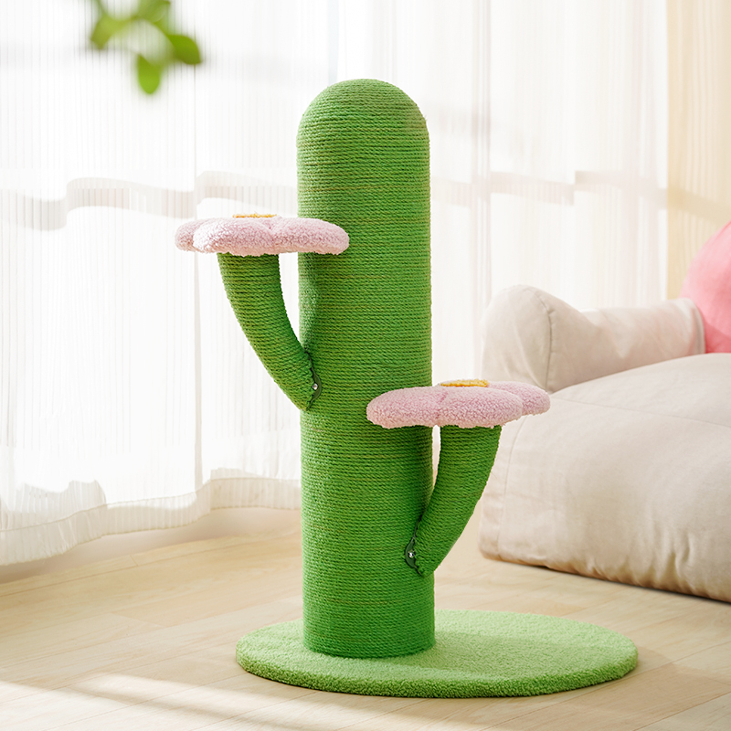 猫爬架仙人掌剑麻绳大型猫树立式抓柱攀爬磨爪一体跳台猫抓板玩具