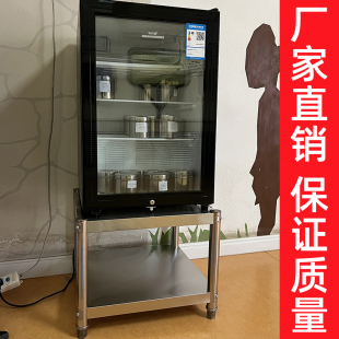 高40二层不锈钢消毒柜置物架消毒碗筷柜加高底座架保洁柜垫高架子