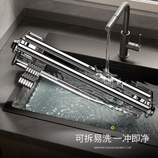 刀架挂勺子铲子锅盖置物架 304不锈钢厨房挂钩架免打孔挂杆壁挂式