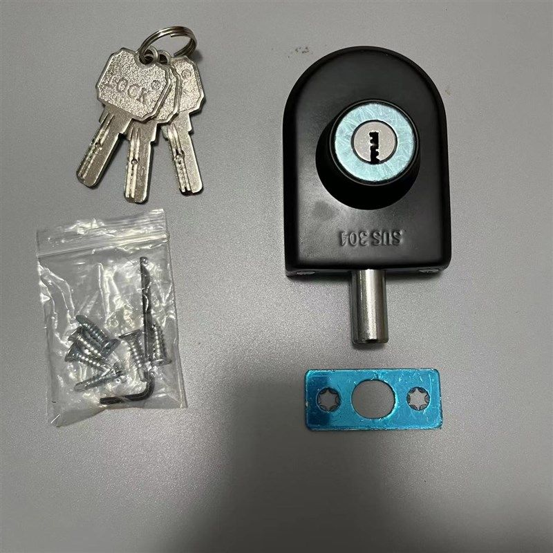 有框门地锁木门地插锁不锈钢玻璃门地锁带框单开门锁包框门地插锁