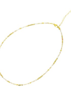 轻奢感贝母天然石串珠项链女简约优雅时尚精致百搭颈链锁骨链