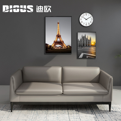 迪欧办公沙发茶几组合套装简约现代三人位商务会客洽谈接待室沙发