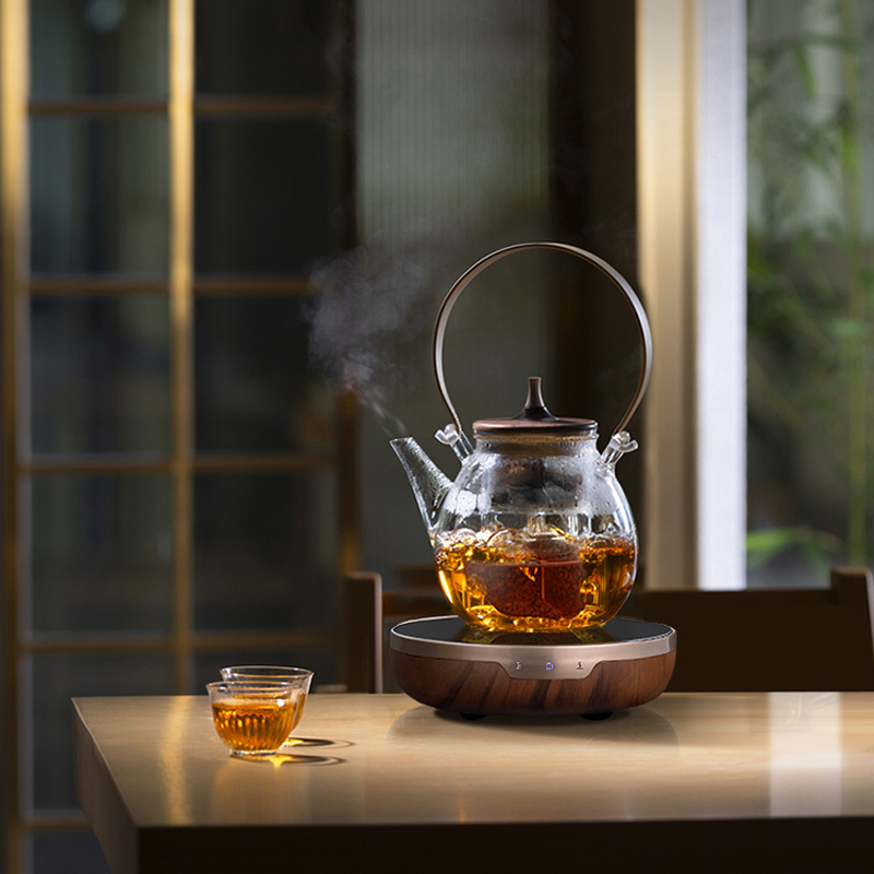 不觉堂电陶炉煮茶器玻璃烧水壶大容量电磁煮茶壶小型电热茶炉套装