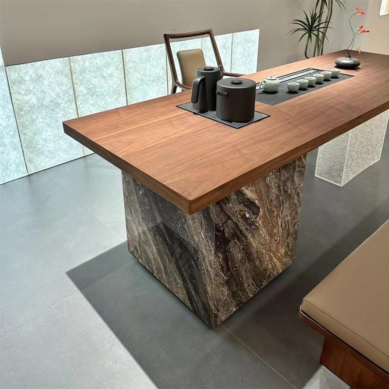 新中式实木茶桌椅组合现代简约轻奢禅意泡茶台办公室家用客厅茶几,住宅家具,家用茶台/茶桌,淘宝优惠券,粉丝福利购,淘宝优惠卷