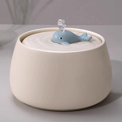 猫水盆流动猫咪饮水机自动循环猫碗喂水陶瓷碗宠物饮水器狗狗喝水