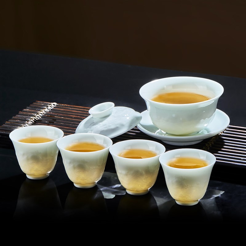 景德镇茶具套装泡茶盖碗专用瓷器陶瓷杯高档功夫茶具套装新款礼盒