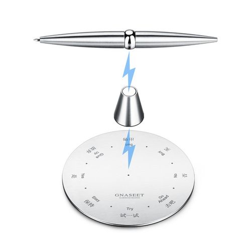 创意决策笔不锈钢减压金属笔办公桌面摆件刻字定制旋转解压预言笔