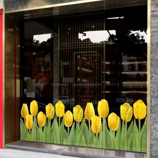 玻璃装饰贴条厨房阳台客厅推拉门上的贴纸防撞创意腰线横条贴画花