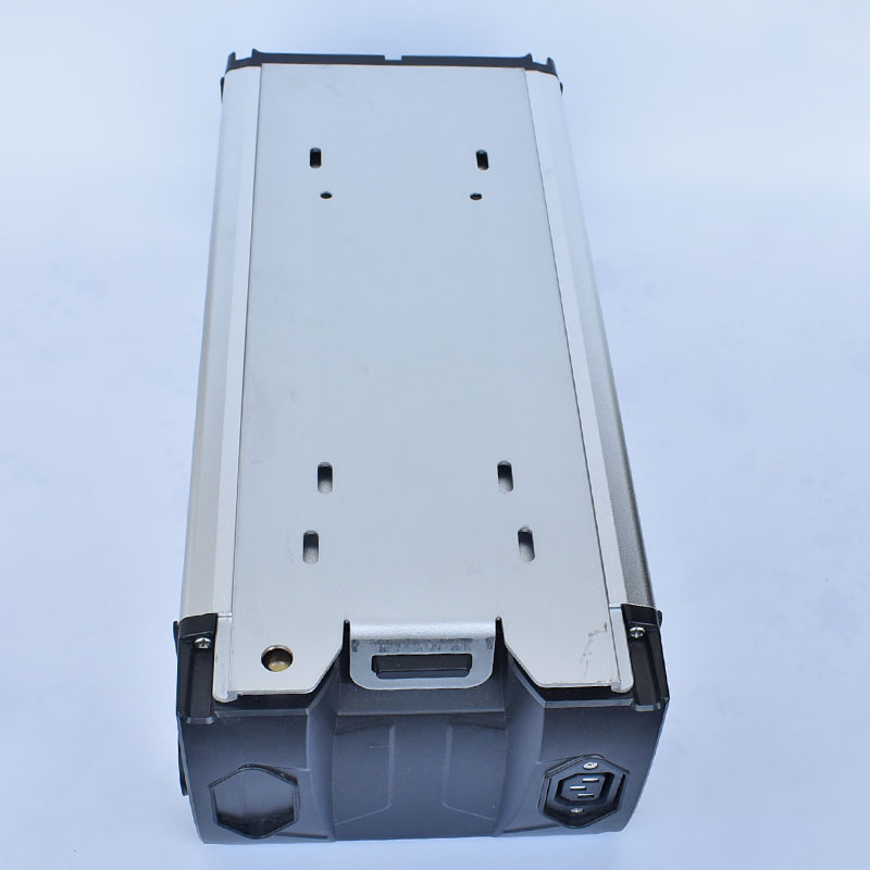 电动车后置48电池盒后尾架电池箱折叠自行车锂电池外壳盒改装配件