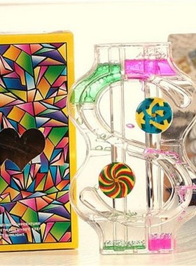 双色海豚笑脸计时油滴沙漏创意转轮液体摆件儿童小孩玩具生日礼物