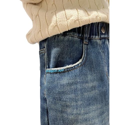 女童男童早春新款牛仔裤儿童裤子单裤直筒休闲裤显瘦显高百搭