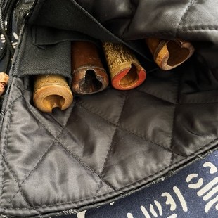 定制典雅黑玄语龙云锦缎多支装有分隔有背带有收纳笛箫长竿古琴袋