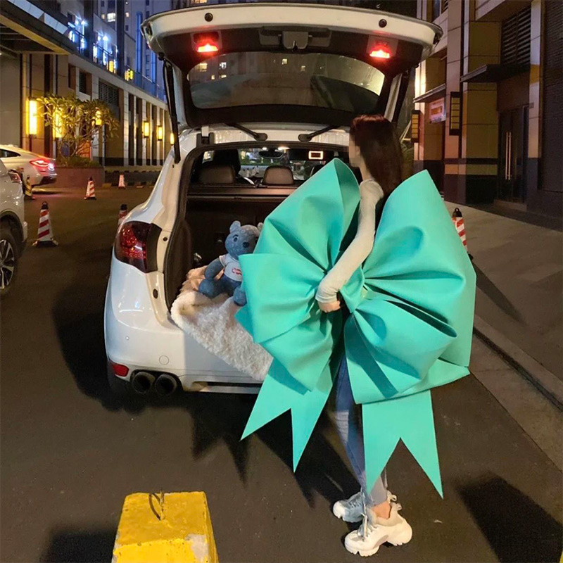 网红超大蝴蝶结装饰彩色EVA海绵泡沫材料巨型DIY蝴蝶结挂件海绵纸